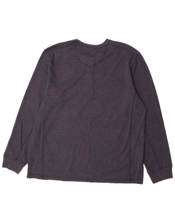 Eddie Bauer Herren Top Langarm 2XL Marineblau Baumwolle