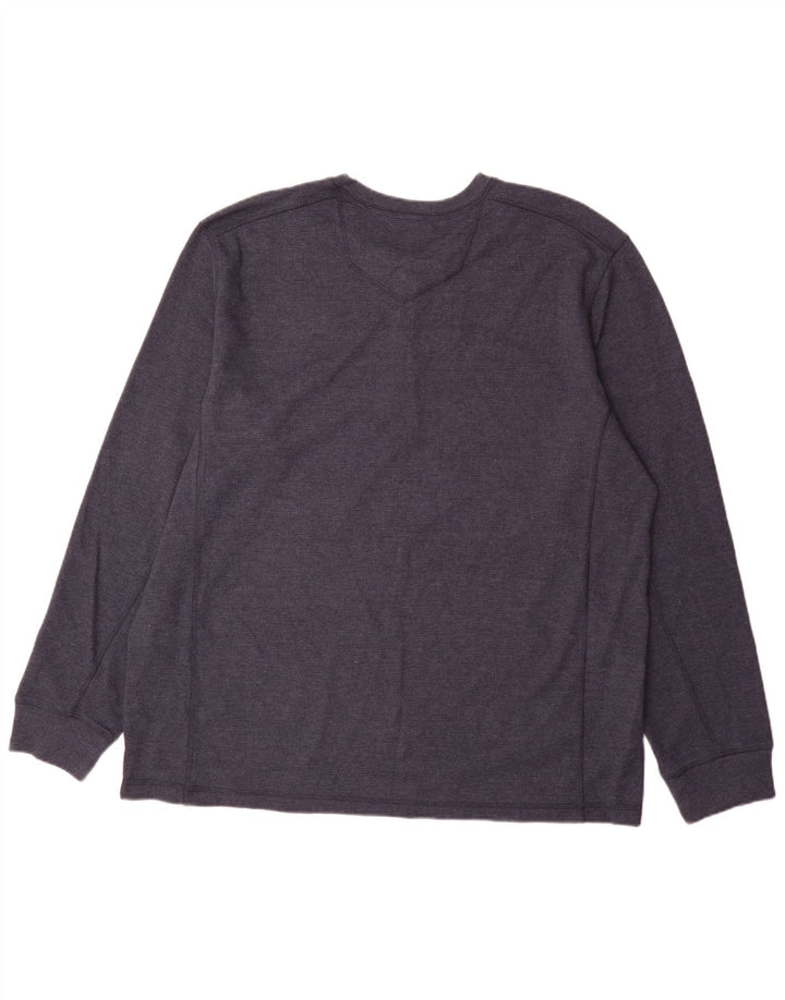 Eddie Bauer Herren Top Langarm 2XL Marineblau Baumwolle