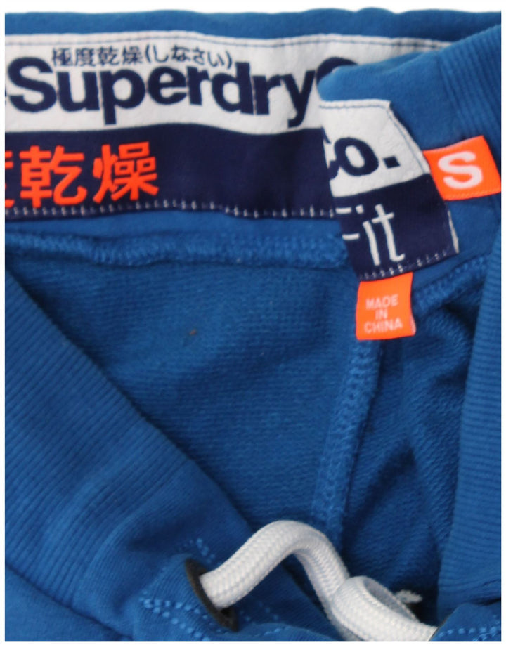 SUPERDRY Herren-Sportshorts, Größe S, blaue Baumwolle