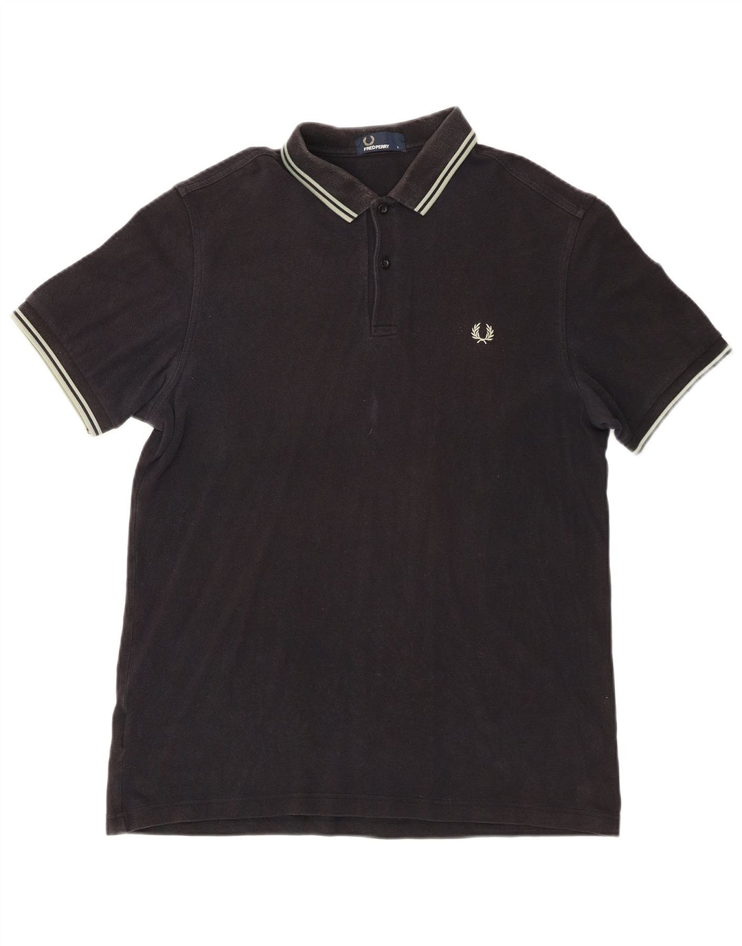 Fred Perry Herren-Poloshirt, große schwarze Baumwolle