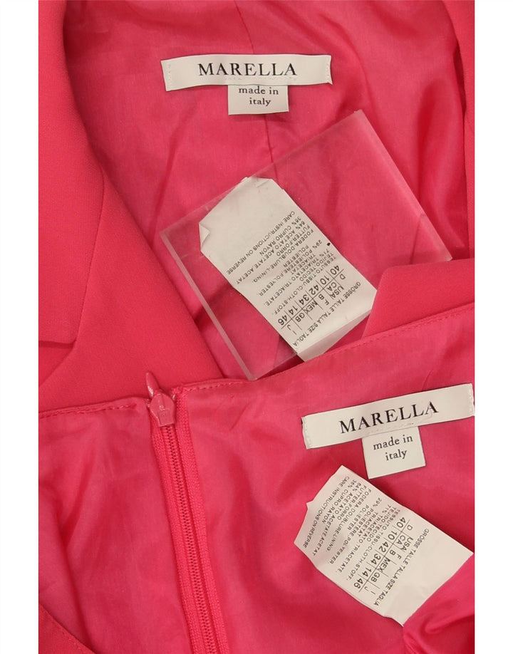 Marella Damen 1-Knopf-2-teiliges Set UK 14 Large Pink Triacetate