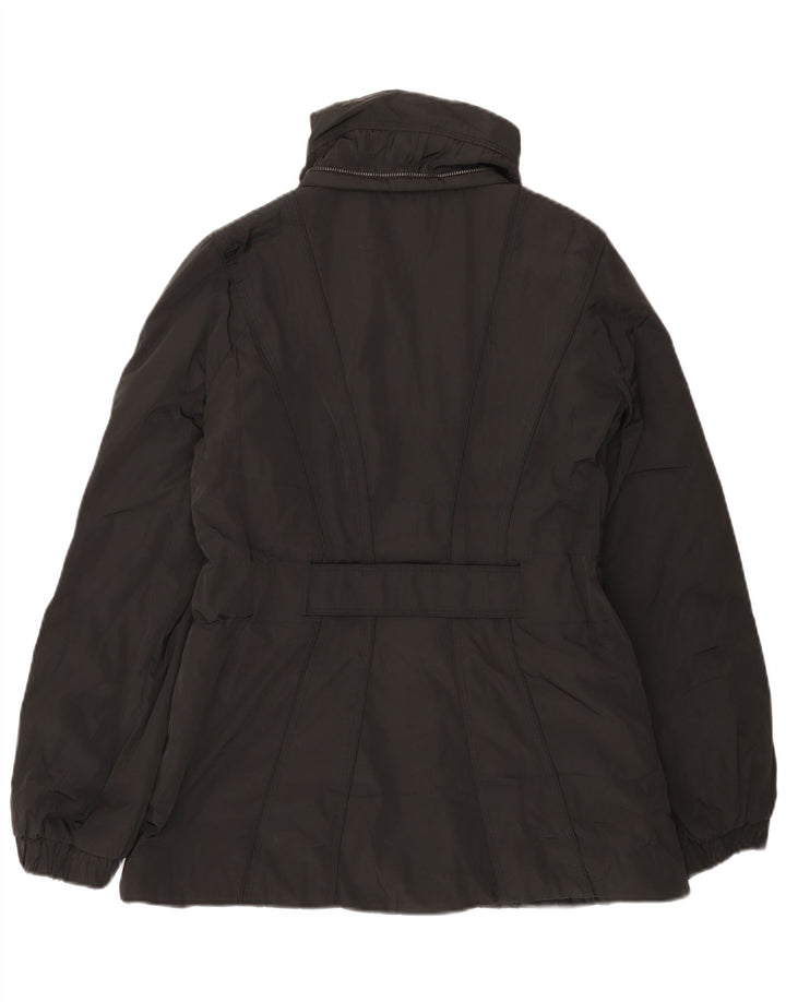 Zara Damen Wattierte Jacke UK 14 Large Schwarz