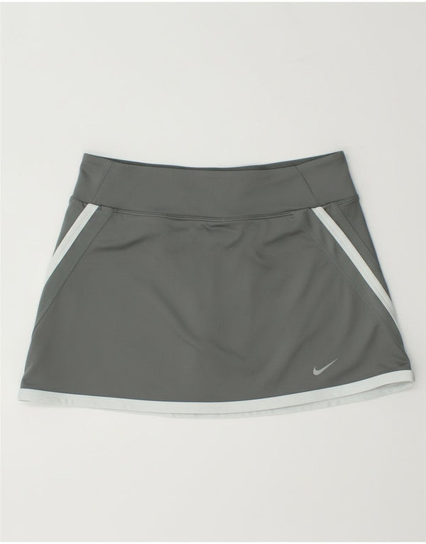 Nike Damen Dri Fit Skort UK 14 Large Graues Colourblock-Polyester