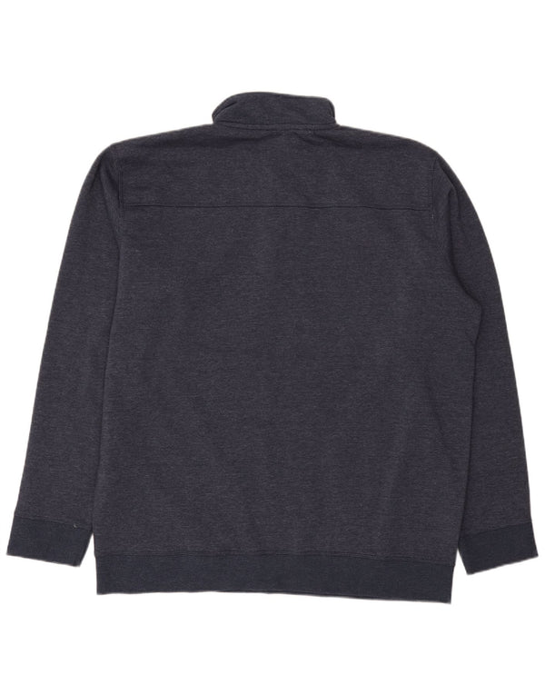 James Pringle Herren-Sweatshirt mit Reißverschluss am Hals, 2XL, Marineblau, Baumwolle