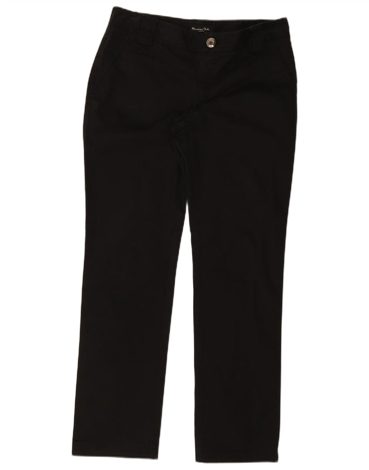Massimo Dutti Damen gerade Chinohose EU 40 Medium W30 L30 Schwarz