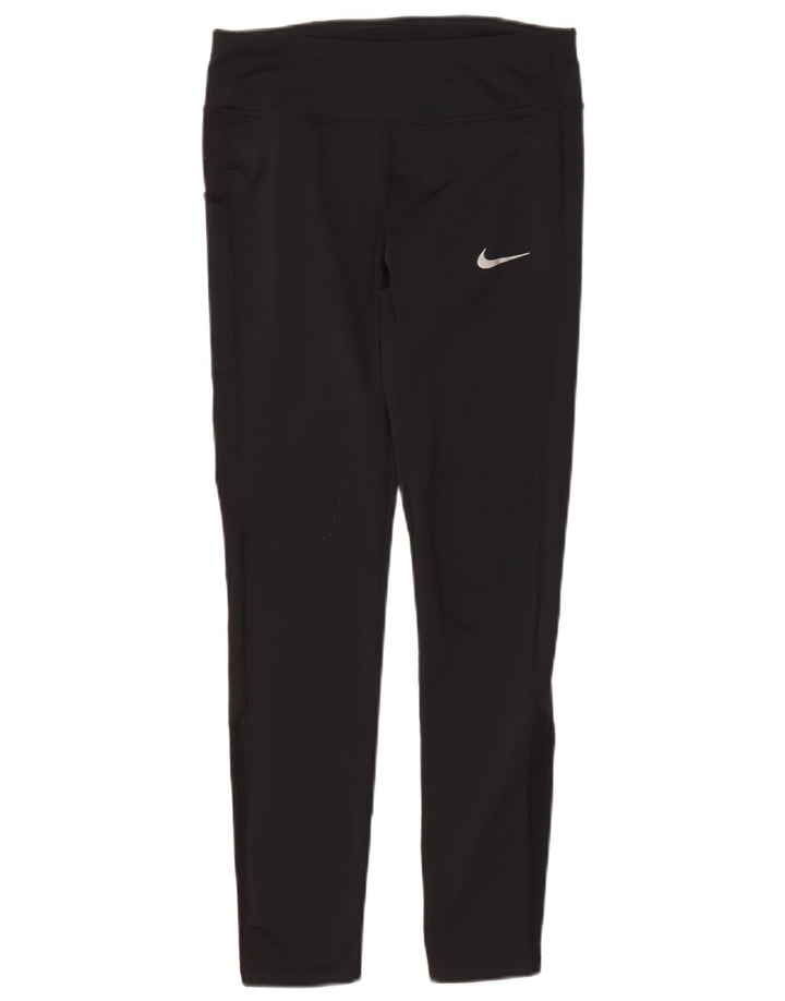 Nike Damen Dri Fit Leggings UK 10 Small Schwarz Polyester
