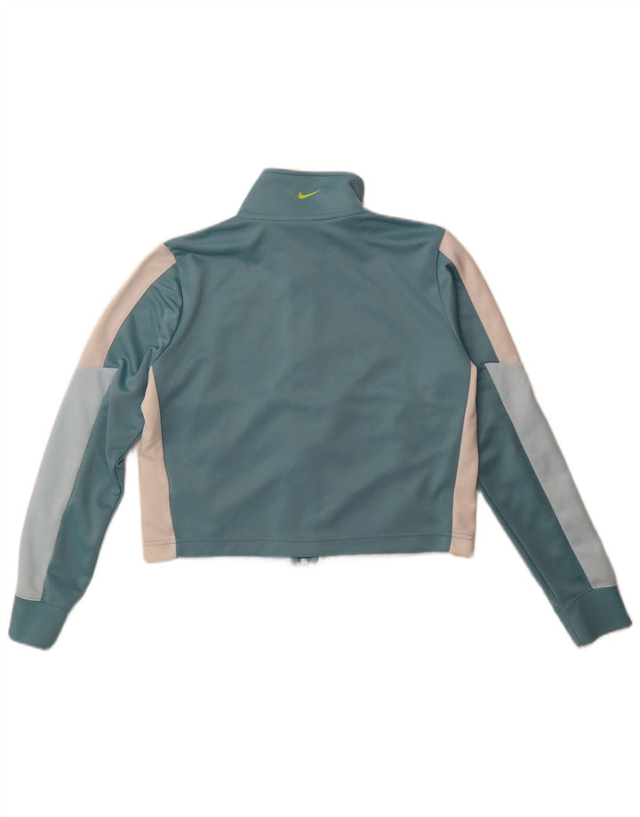 Nike Damen-Trainingsanzug-Oberteil mit übergroßer Grafik, Größe UK 10, Größe S, Blau