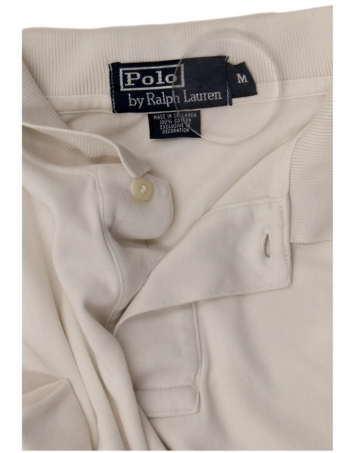 Polo Ralph Lauren Herren-Poloshirt aus mittelweißer Baumwolle