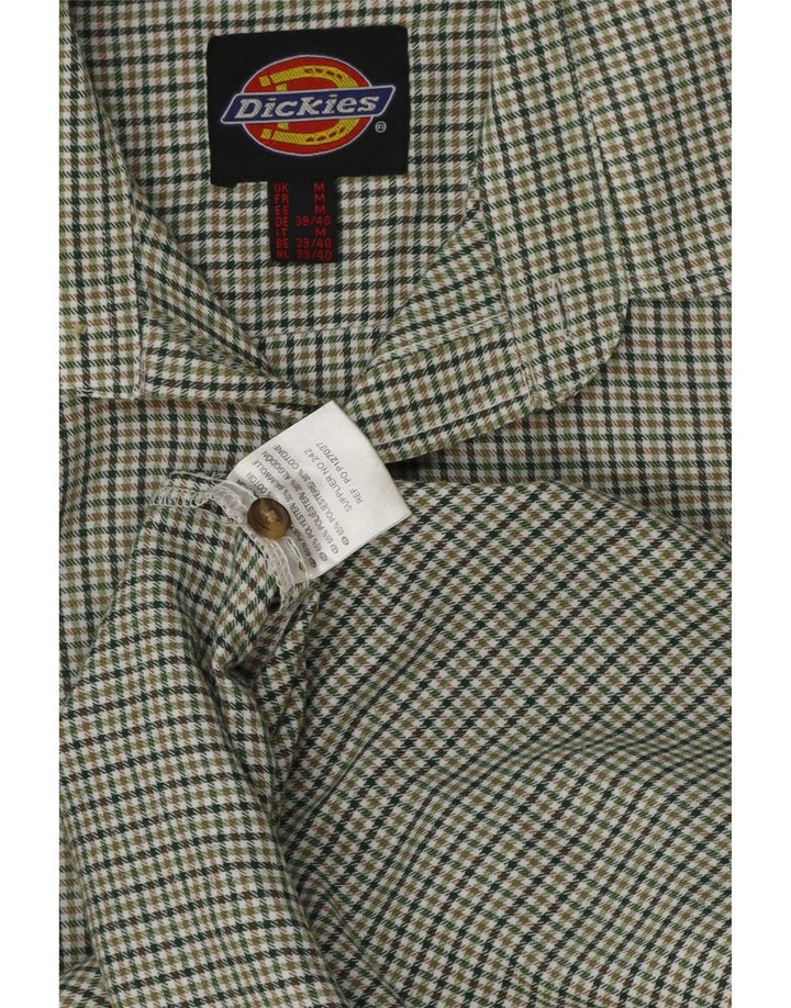 Dickies Herrenhemd Mittelgrünes Hahnentrittmuster aus Polyester