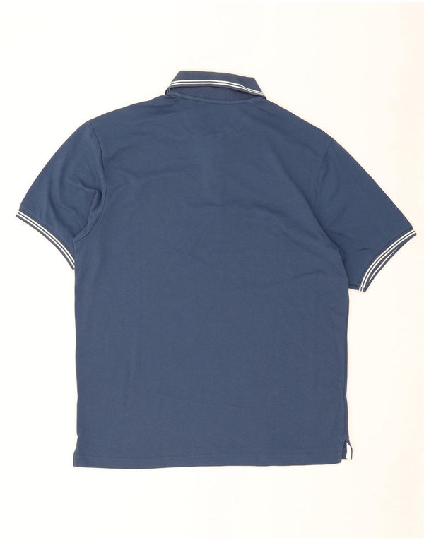 Champion Herren Easy Fit Poloshirt 2XL Marineblau gestreift aus Baumwolle