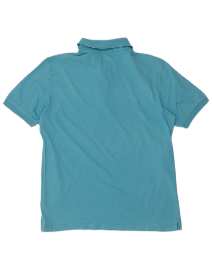 Diadora Herren-Poloshirt aus mittelblauer Baumwolle