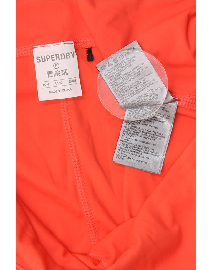 Superdry Capri-Leggings mit Grafik für Damen, UK 14, Größe L, Orange, Polyester