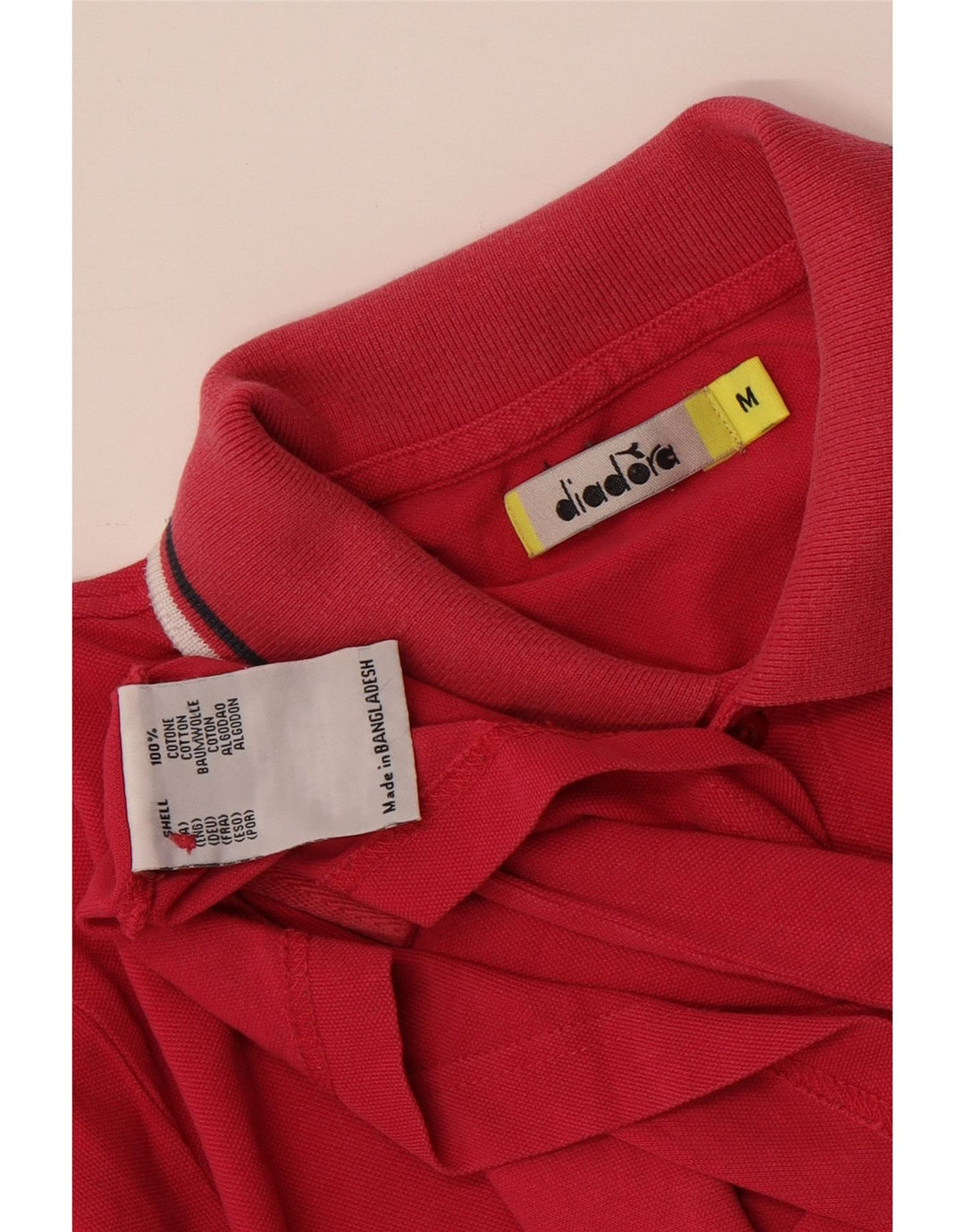 Diadora Herren-Poloshirt aus mittelrosa Baumwolle