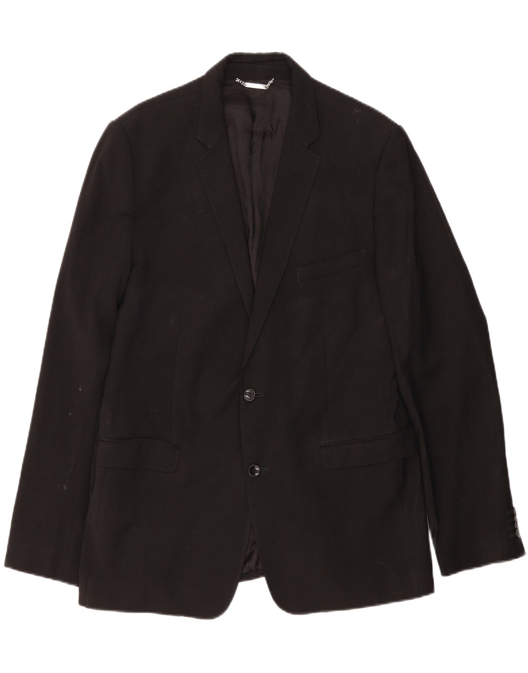 Dolce & Gabbana Herren Slim 2-Knopf-Blazerjacke IT 54 2XL Schwarze Wolle