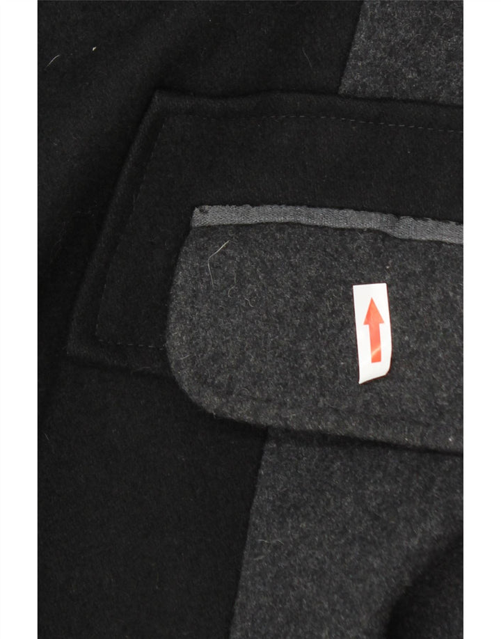 Marks & Spencer Damenmantel UK 16 Large Schwarze Colourblock-Wolle
