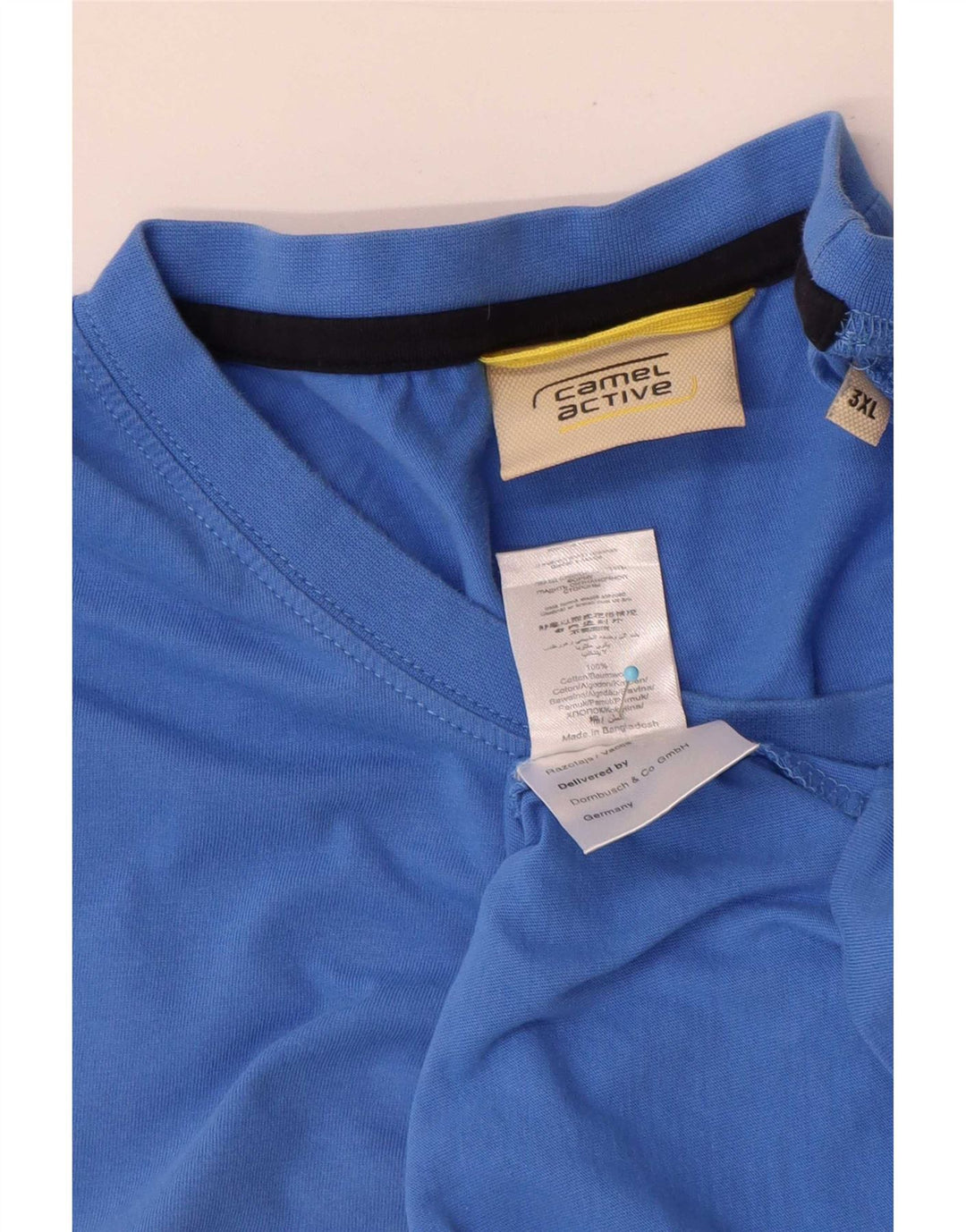 Camel Active Herren T-Shirt Top 3XL Blau Baumwolle