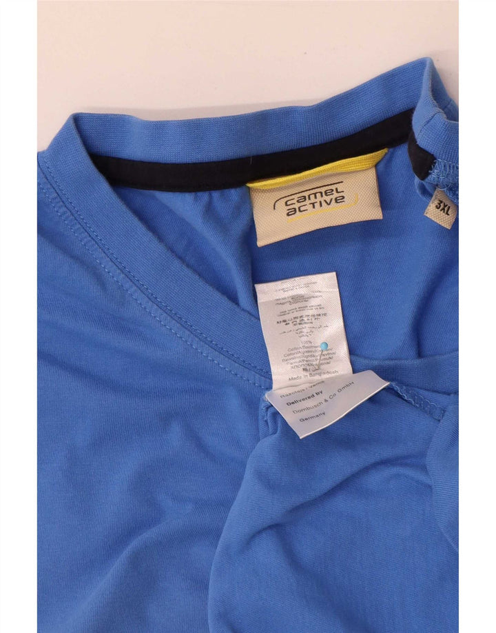 Camel Active Herren T-Shirt Top 3XL Blau Baumwolle
