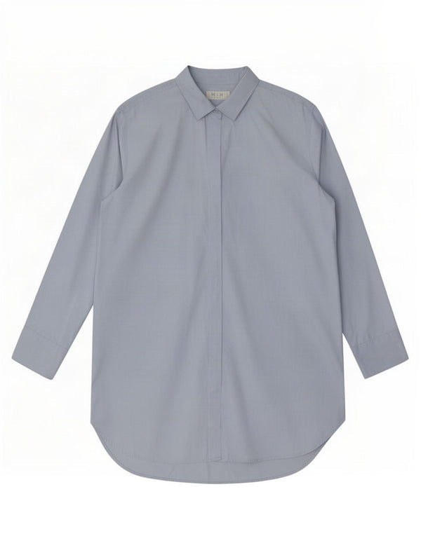 M.I.H Jeans Damen-Hemdkleid mit entspannter Passform, UK-Größe 10, Größe S, Blau, Baumwolle