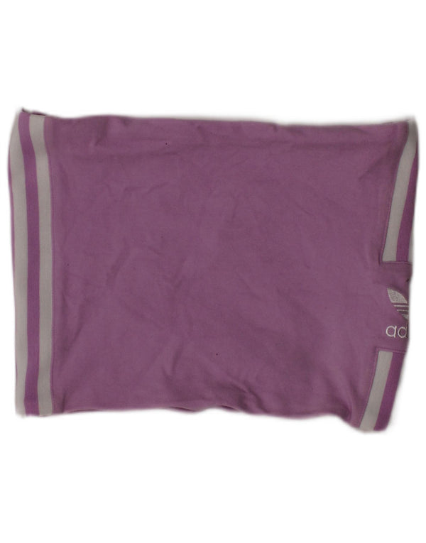 Adidas Damen Crop Top UK 4 XS Rosa Baumwolle Sport