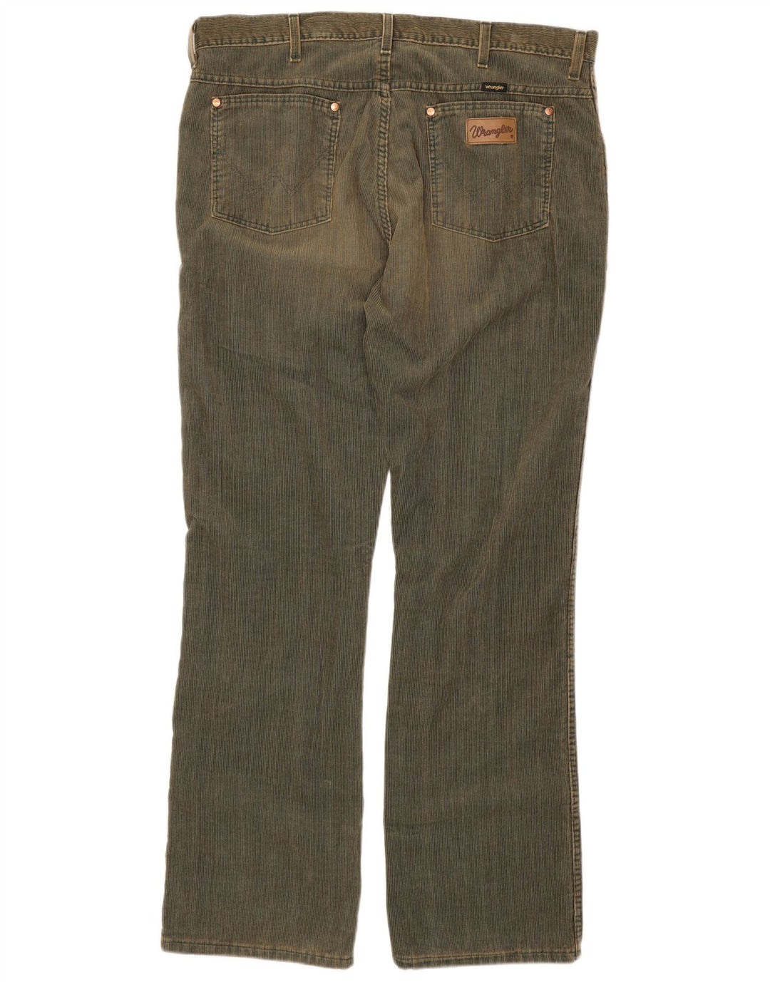 WRANGLER Herren Bootcut-Cordhose W38 L34 Khaki Baumwolle