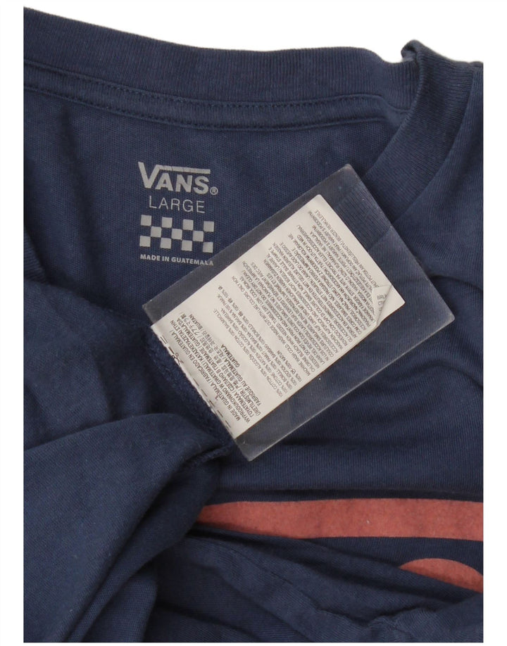 Vans Grafik-T-Shirt für Damen, UK 16, Größe L, Marineblau, Baumwolle