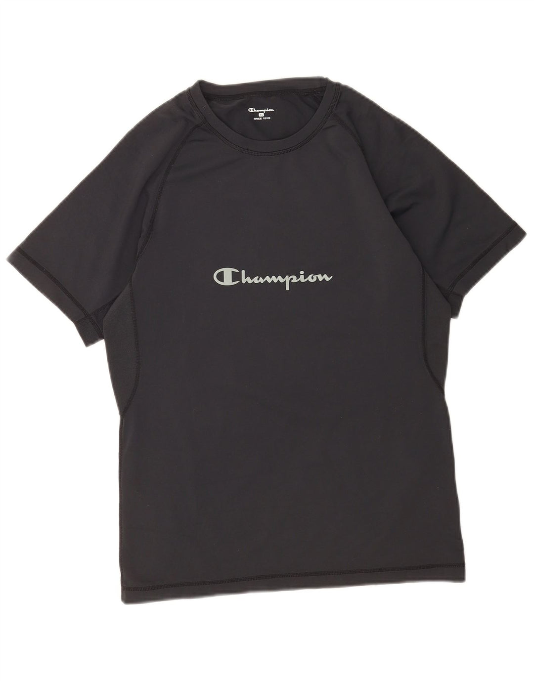 Champion Herren Grafik T-Shirt Top XL Schwarz Polyamid