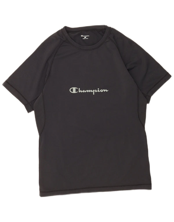 Champion Herren Grafik T-Shirt Top XL Schwarz Polyamid