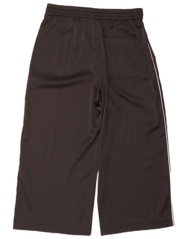 Zara Damen Capri-Trainingshose mit weitem Bein, UK 18, XL, Schwarz