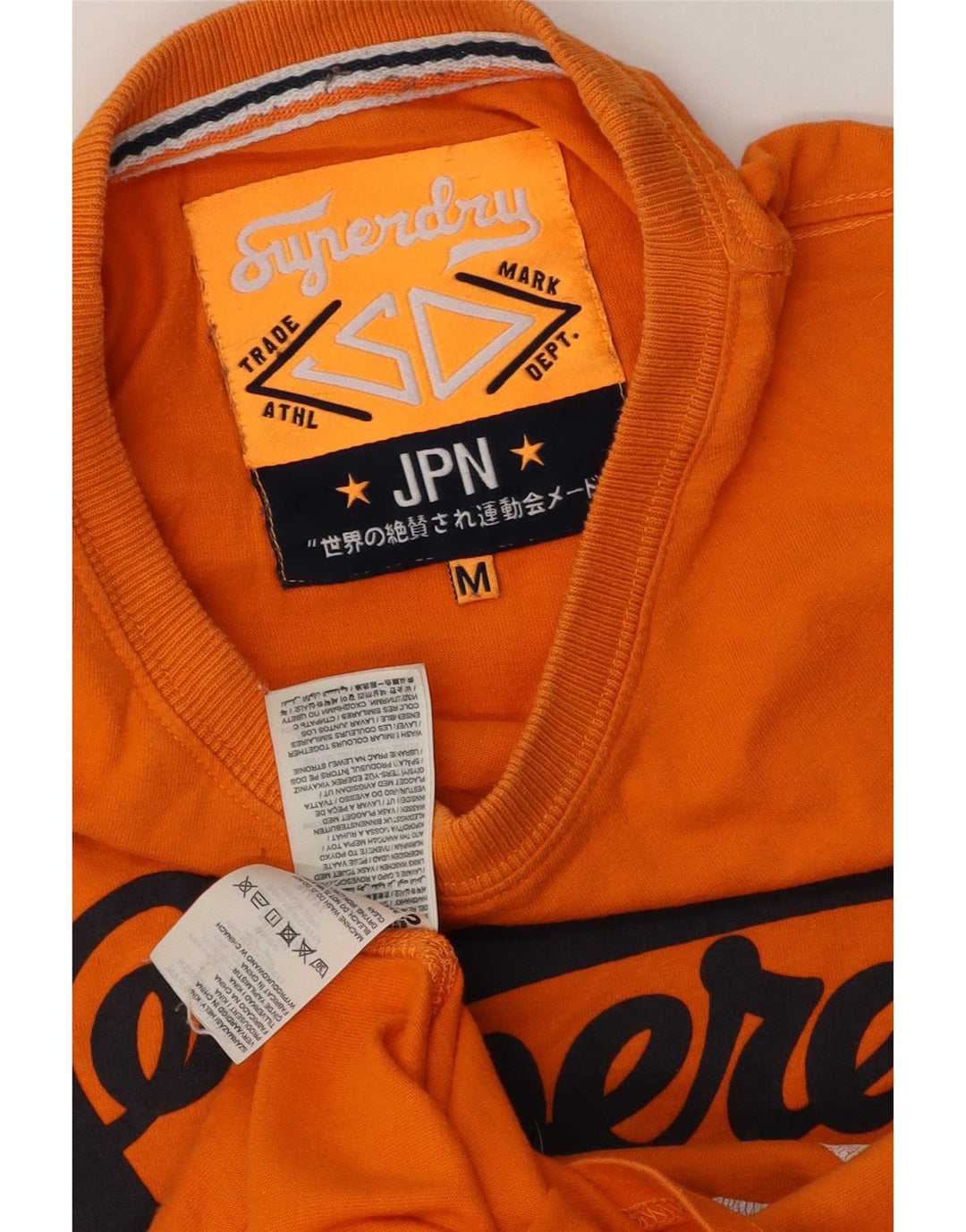 Superdry Herren Grafik-T-Shirt-Oberteil aus mitteloranger Baumwolle