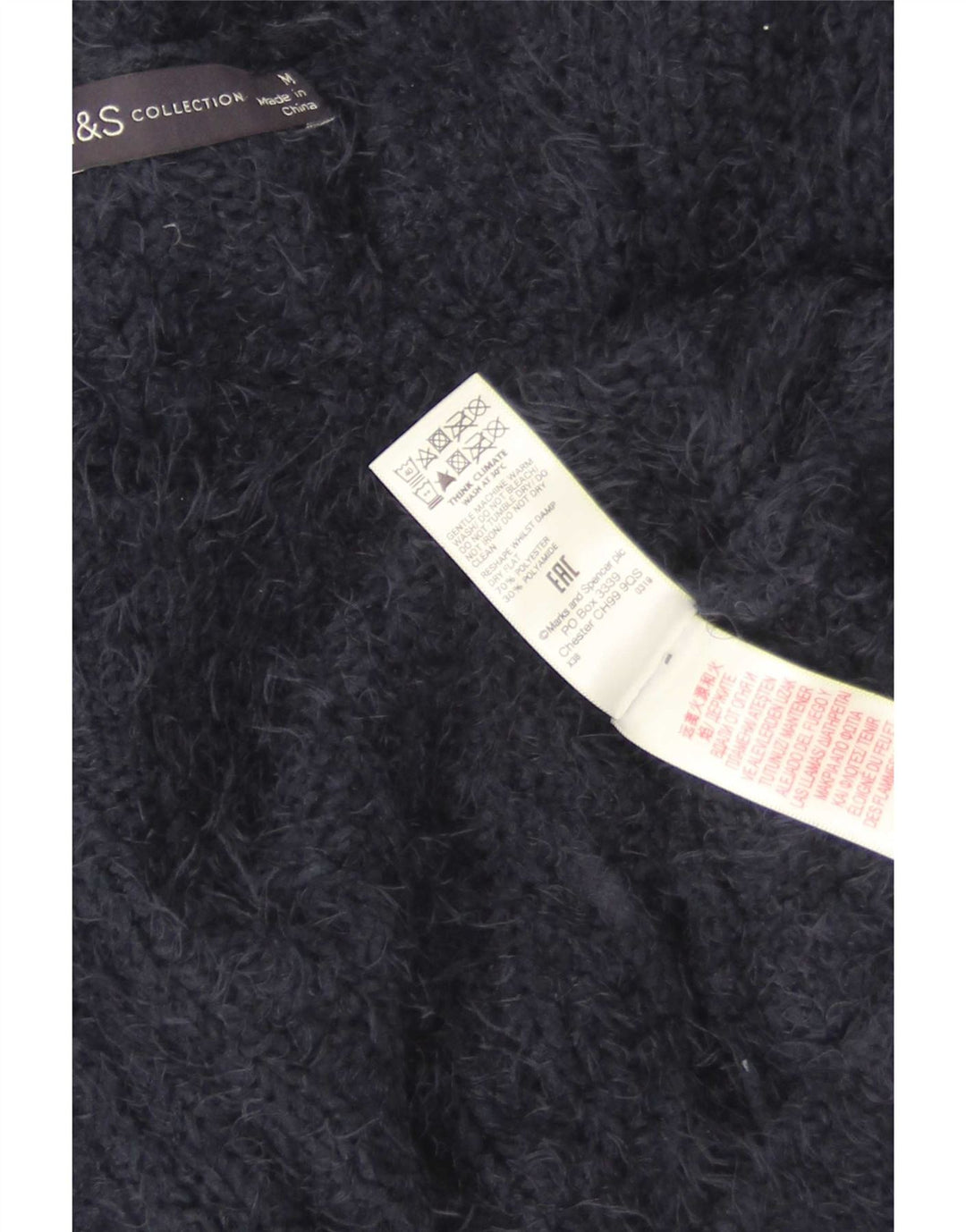 Marks & Spencer Damen-Cardigan-Pullover UK 14 Medium Marineblau Polyester