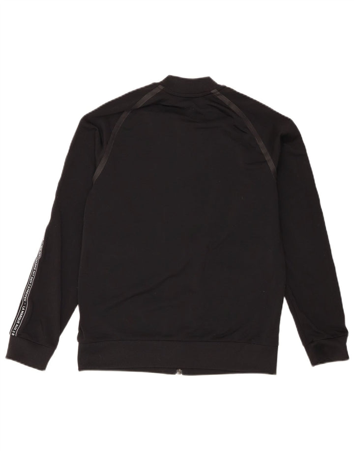 Adidas Jungen Grafik-Trainingsanzug-Top-Jacke, 11–12 Jahre, schwarzes Polyester