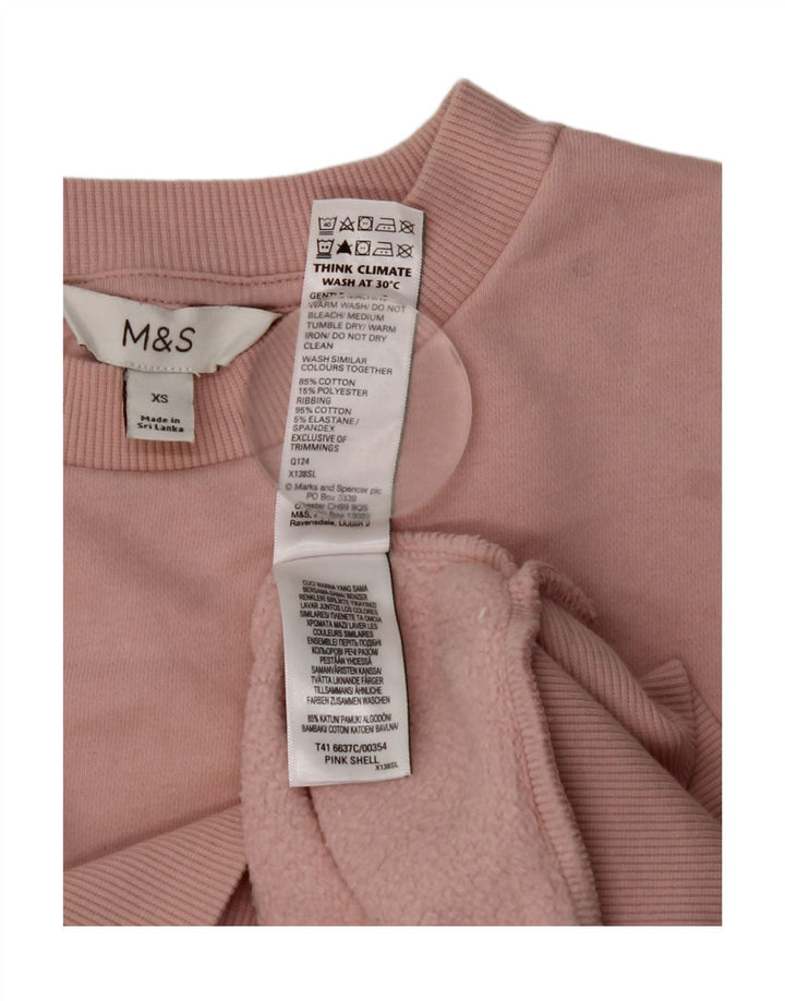 Marks & Spencer Damen-Sweatshirt in Übergröße, Größe UK 6, XS, Rosa, Baumwolle