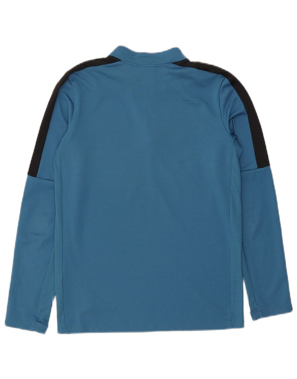 NIKE Boys Zip Neck Pullover Tracksuit Top 10-11 Years Medium Blue