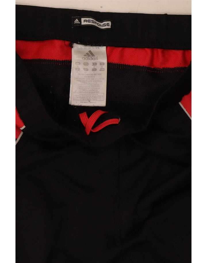 Adidas Damen-Leggings UK 12 Mittelschwarzes Colourblock-Polyester