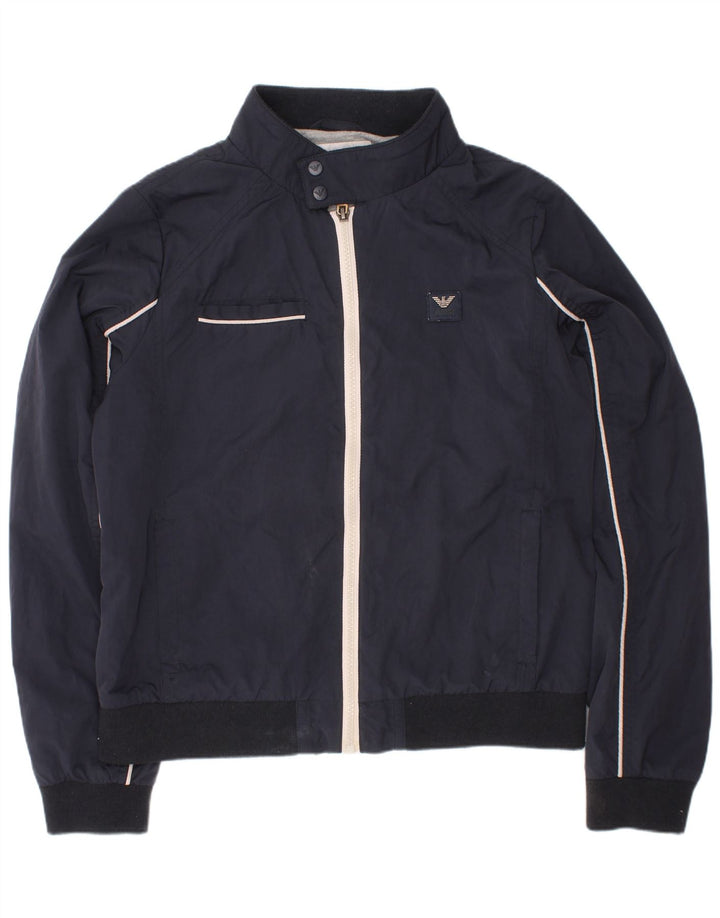 Armani Jeans Bomberjacke für Jungen, 11–12 Jahre, marineblaues Polyester