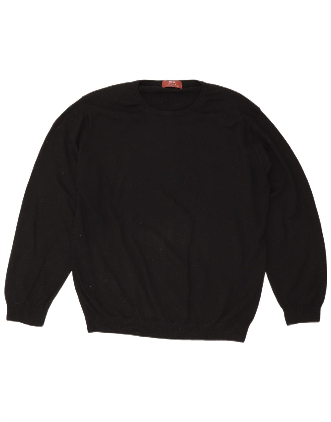 Marks & Spencer Herren-Pullover mit Rundhalsausschnitt, Größe L, schwarze Wolle