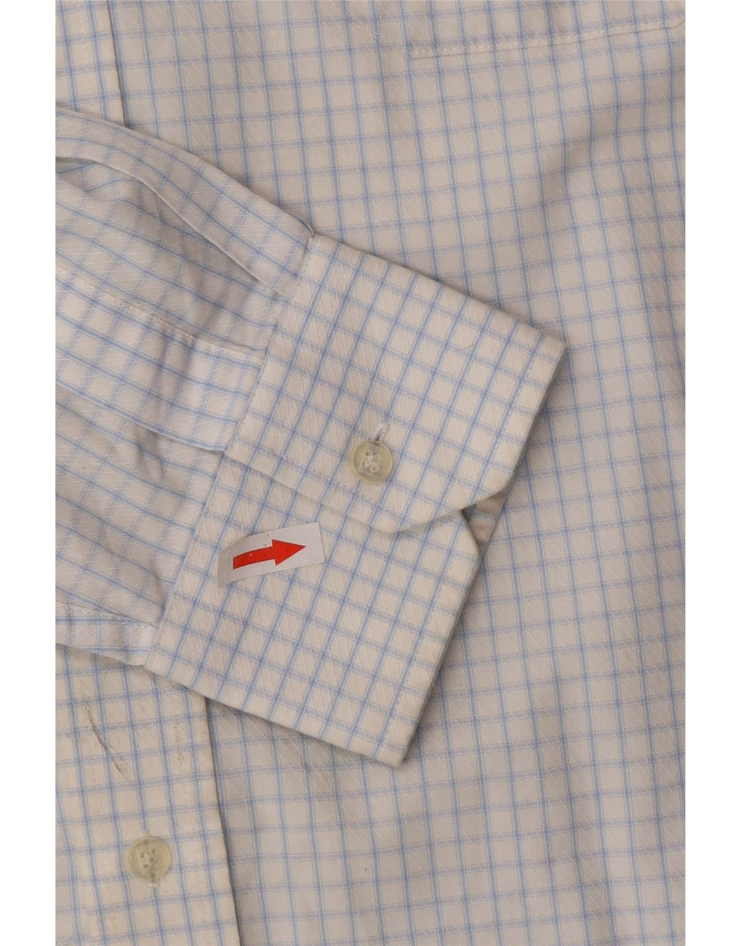 Pierre Cardin Herrenhemd Größe 41 16 Große blau karierte Baumwolle