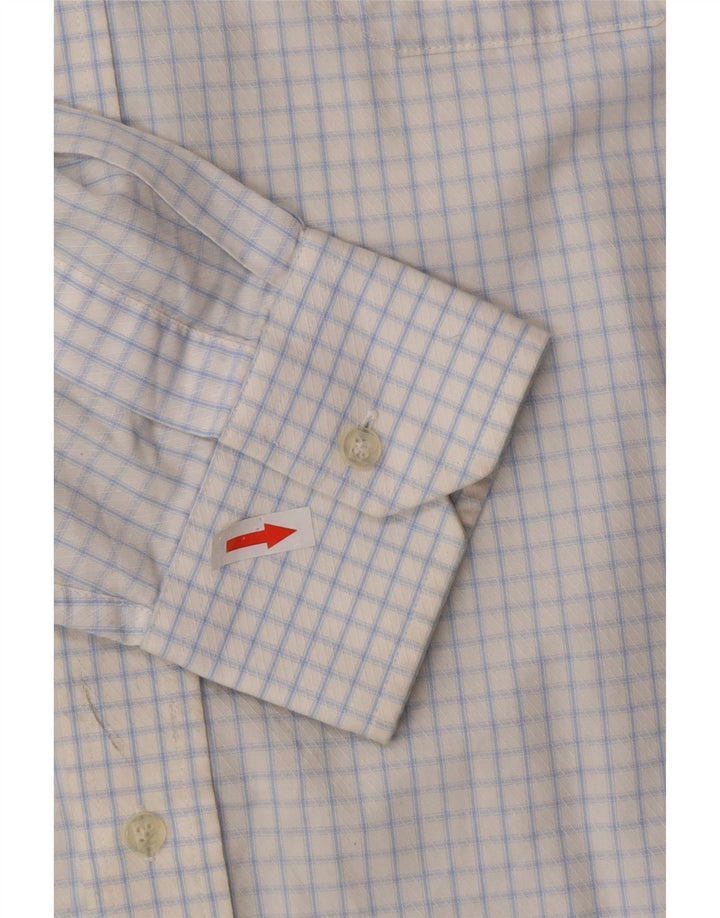 Pierre Cardin Herrenhemd Größe 41 16 Große blau karierte Baumwolle