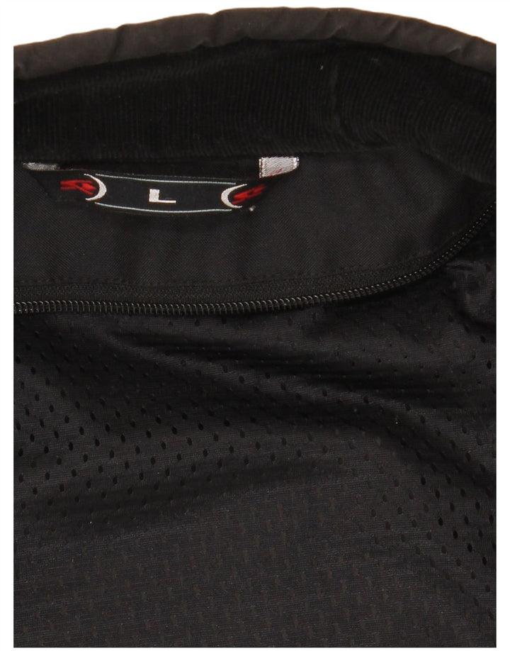 Spyke Herren-Bomberjacke mit Grafik, UK 40, Größe L, Schwarz, Colourblock-Biker