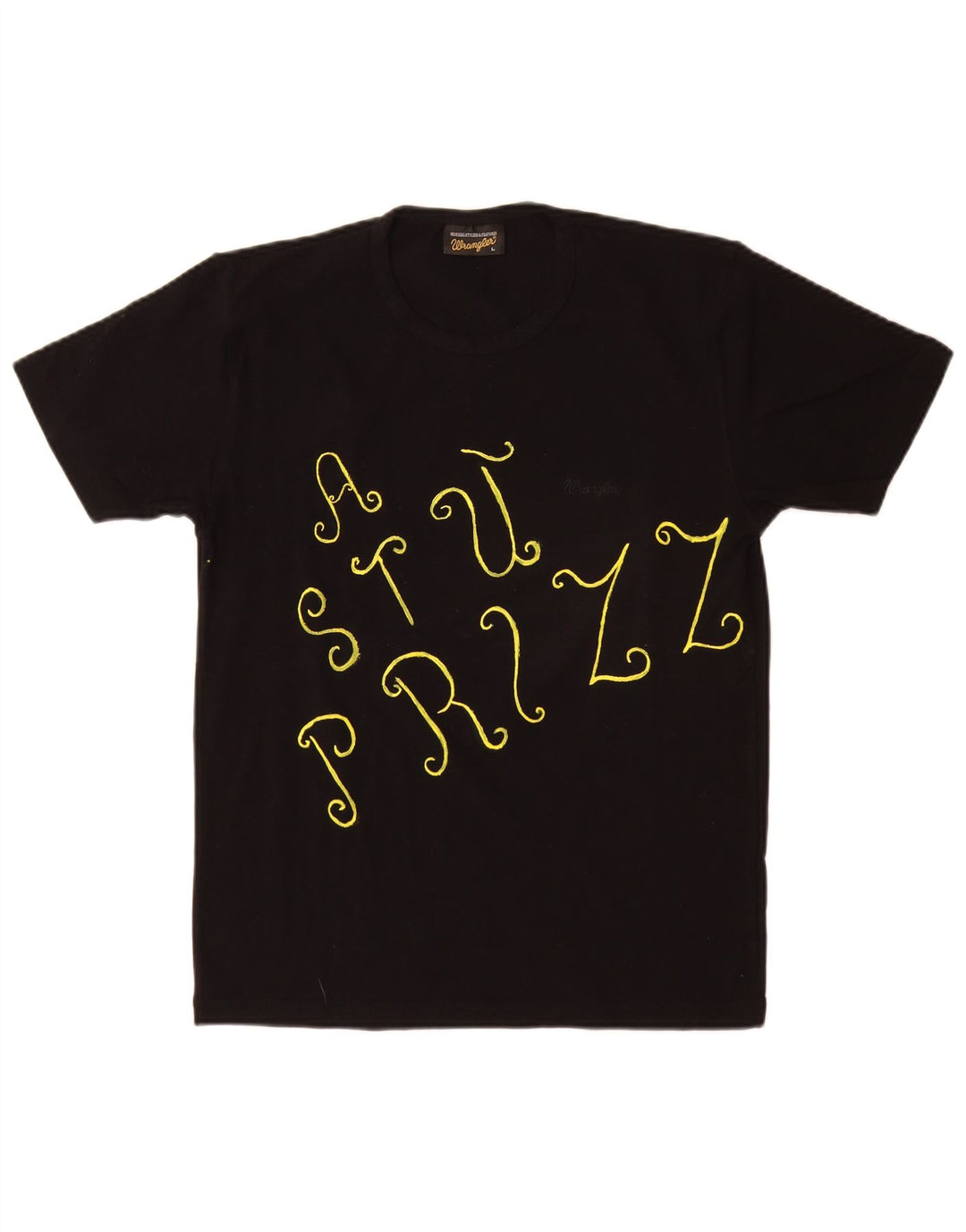 Wrangler Herren-T-Shirt mit Grafik, groß, aus schwarzer Baumwolle