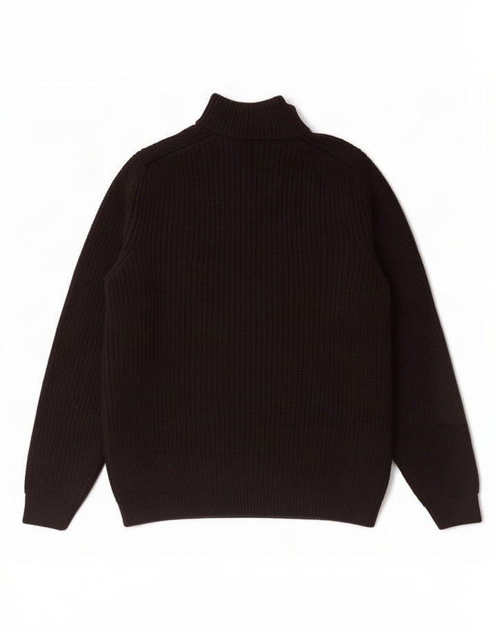 Zara Herren-Rollkragenpullover aus mittelschwarzer Baumwolle