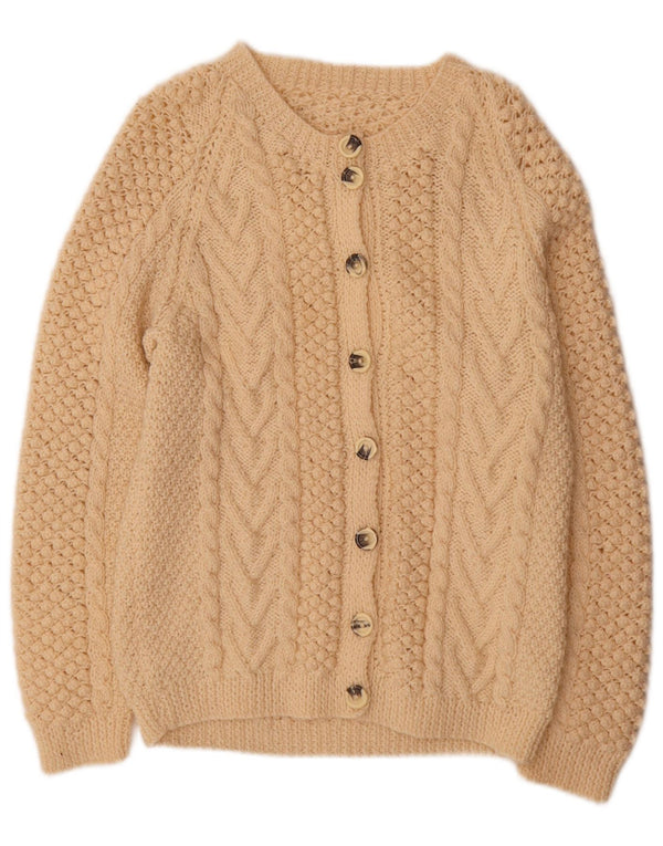 Vintage Damen Cardigan Pullover UK 16 Groß Beige