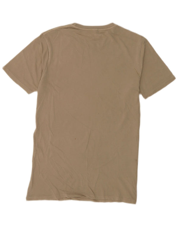 Vintage Herren T-Shirt Top Große Beige Baumwolle