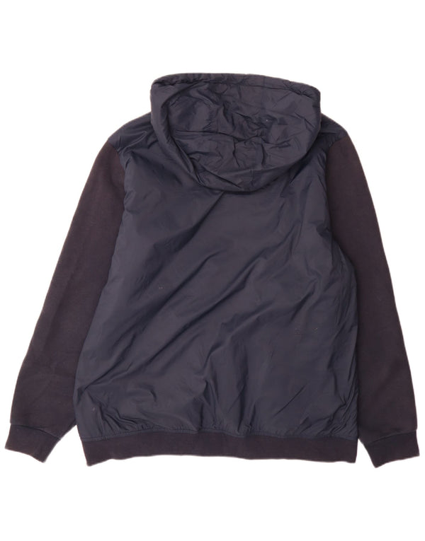 Crew Clothing Wattierte Herrenjacke mit Kapuze, UK 42, XL, Marineblau, Farbblock