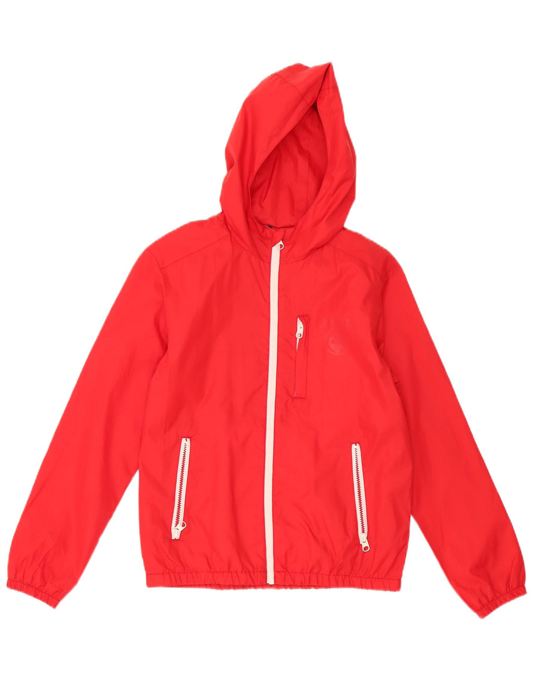 Quiksilver Jungen-Regenjacke mit Kapuze, 11–12 Jahre, mittelrotes Polyester