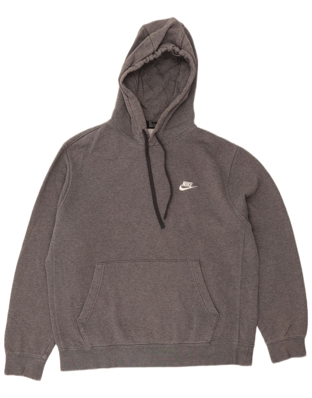NIKE Herren-Kapuzenpullover, groß, grau gefleckte Baumwolle
