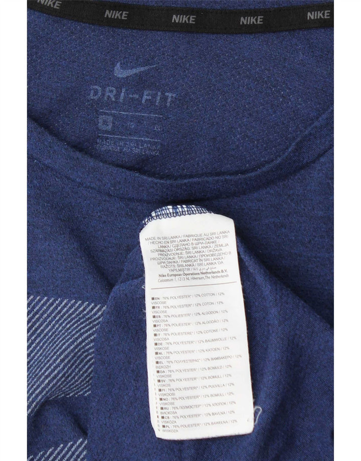 Nike Herren Dri Fit Graphic T-Shirt Top XL Marineblau Polyester
