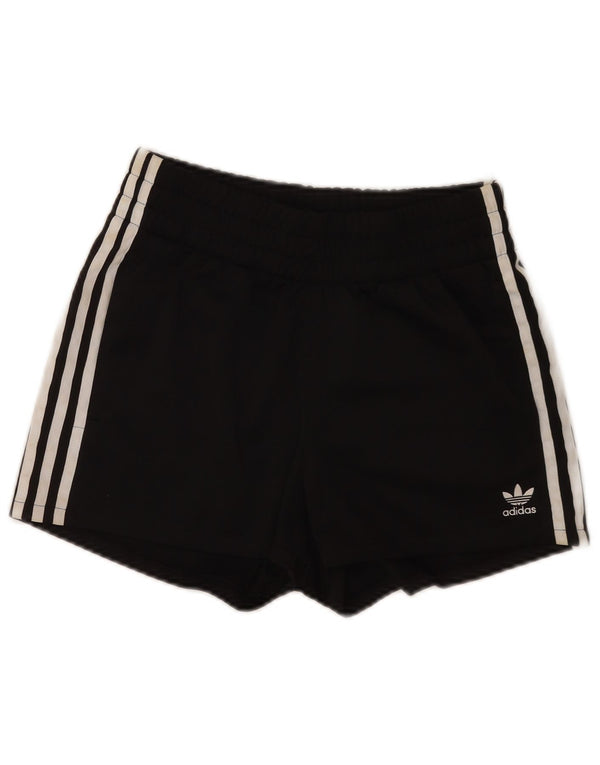 Adidas Damen Sportshorts UK 8 Small Schwarz Polyester