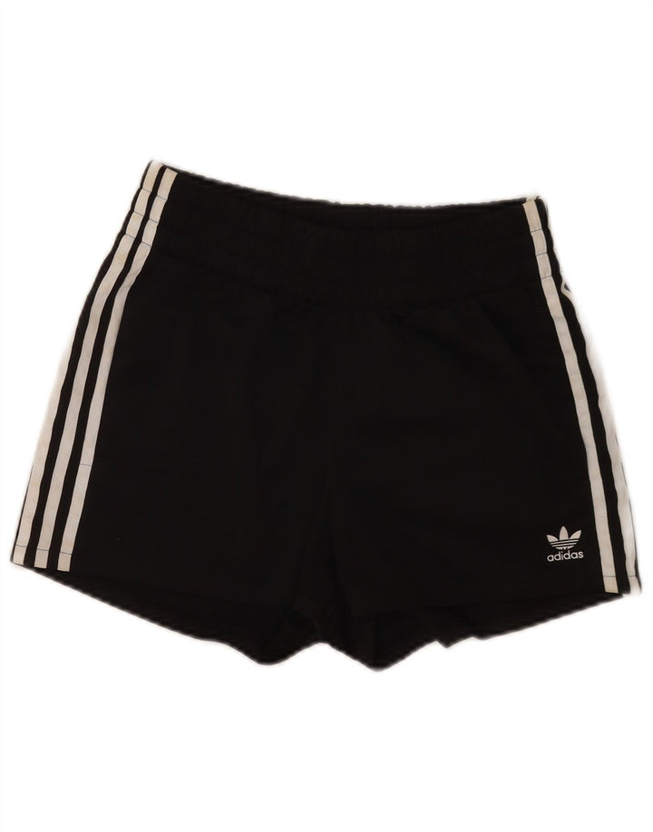 Adidas Damen Sportshorts UK 8 Small Schwarz Polyester