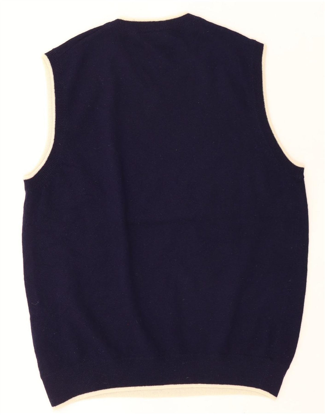 Belfe Herren-Weste-Tanktop UK 40 Mittelmarineblaue Lammwolle